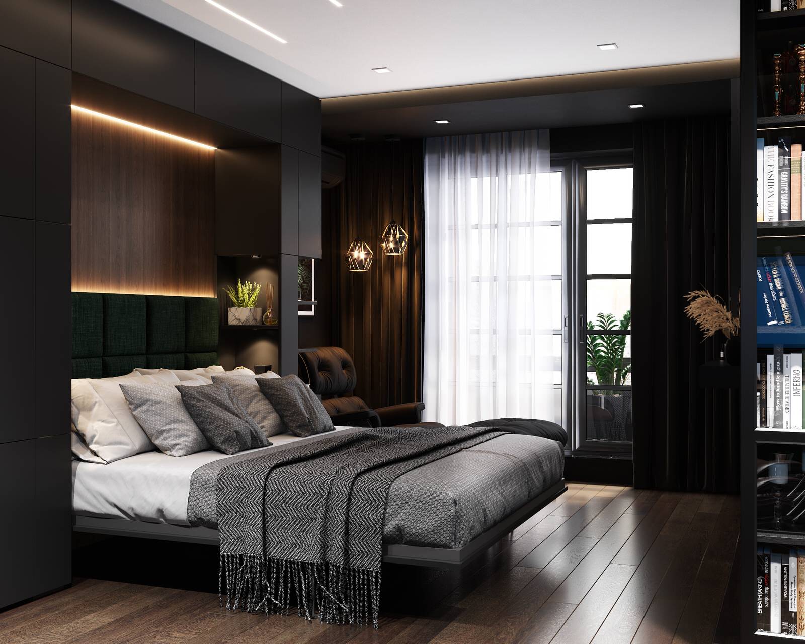 Квартира в черных тонах