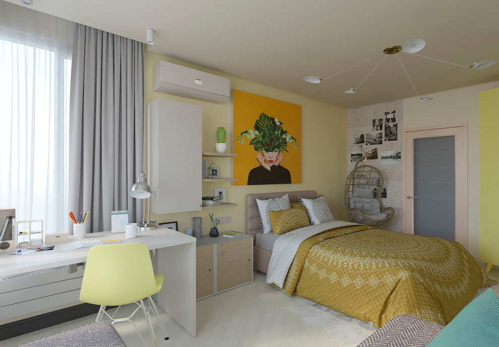 Яркая спальня для девушки-подростка