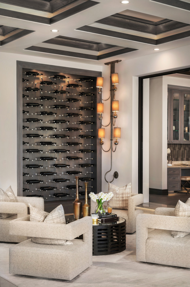 Design ideas for a mid-sized contemporary wine cellar in Los Angeles.