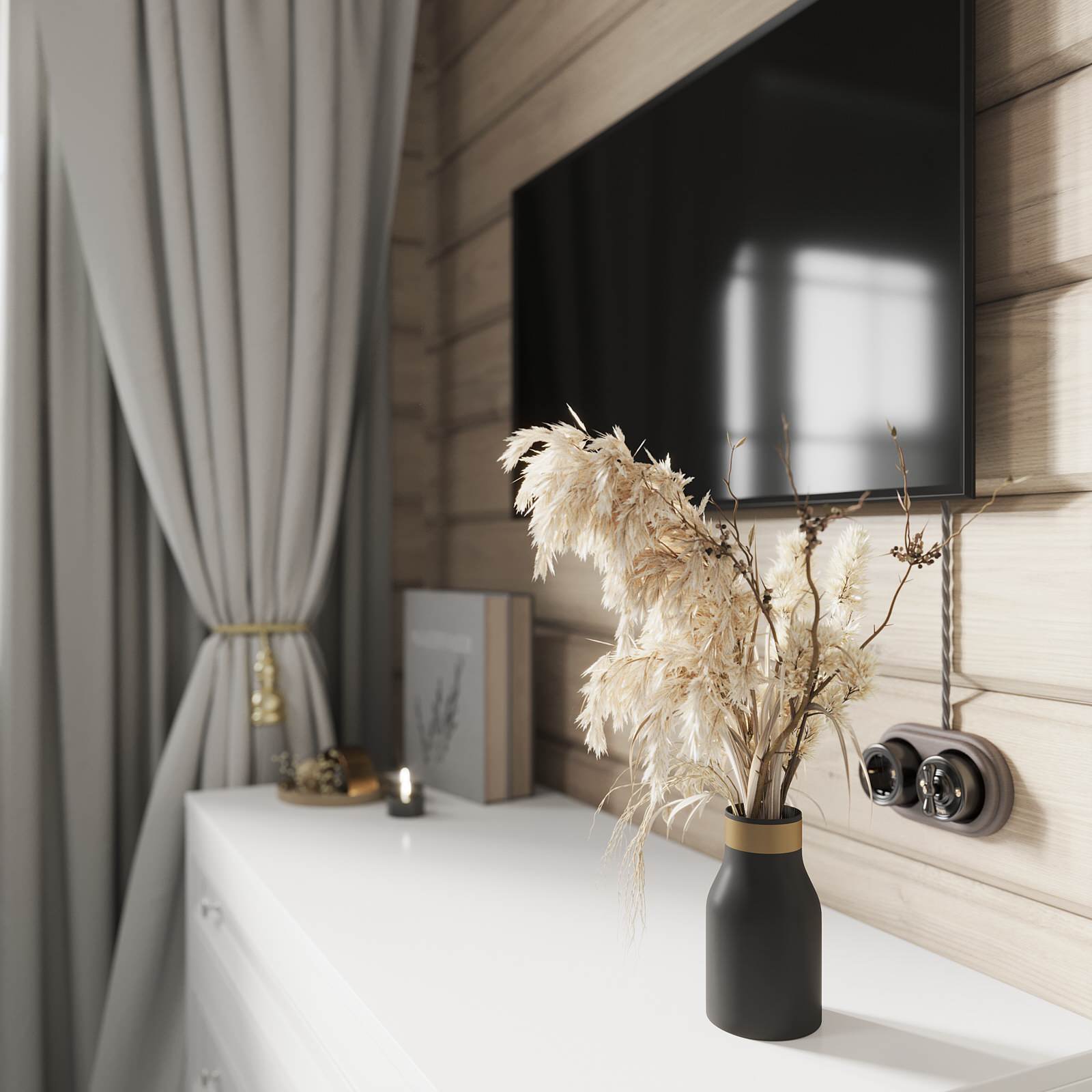 Дизайн интерьера срубного дома