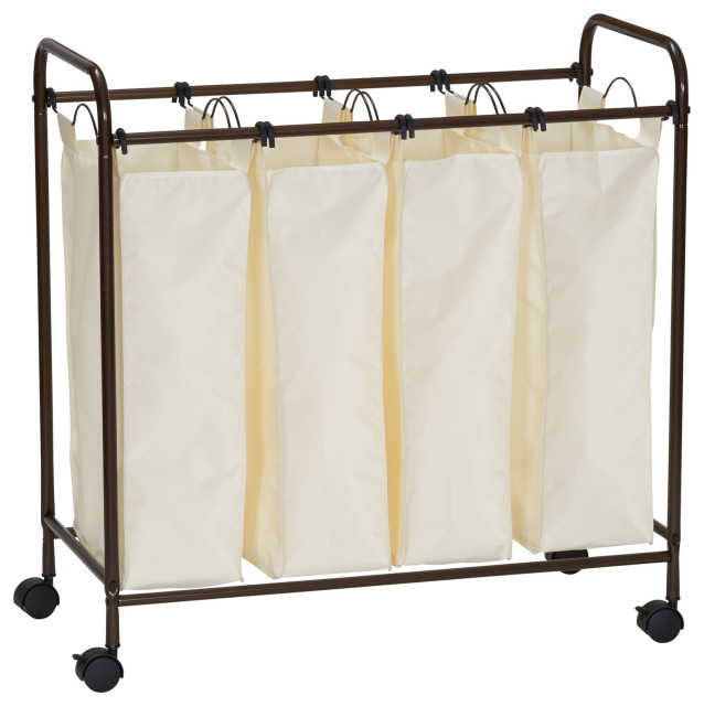 Rolling Laundry Sorter Transitional Hampers by Household