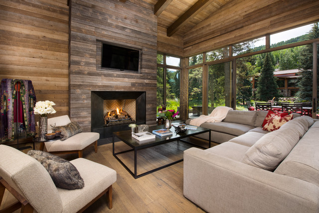 Meadow Drive rustikal-wohnzimmer