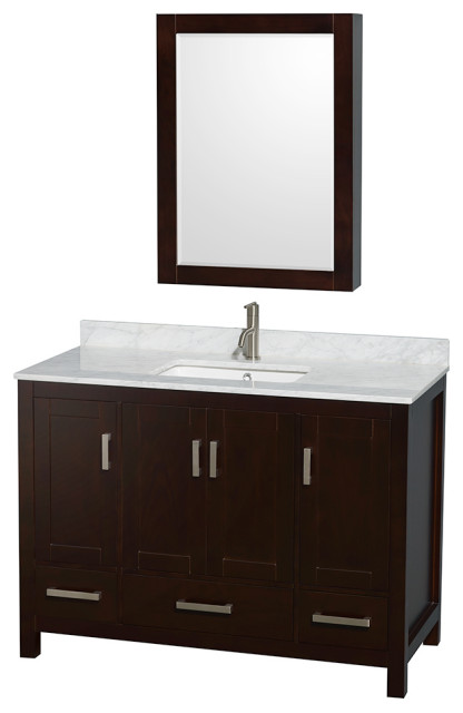 Wyndham WCS141448SESCMUNSMED Espresso 48 Inch Single Bathroom Vanity ...