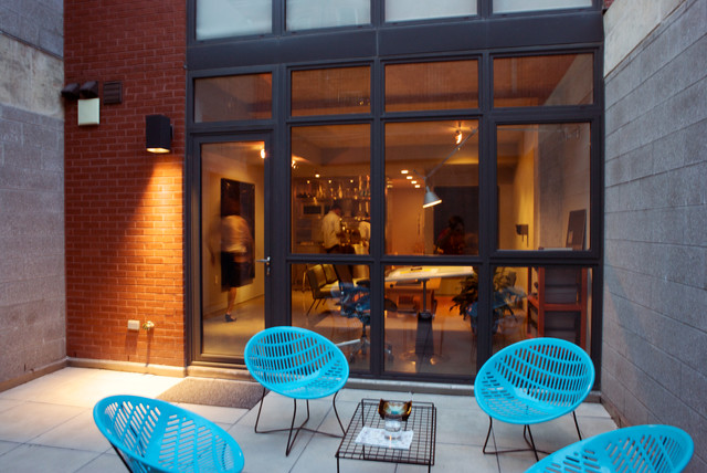 Tiny Triumph contemporary-courtyard