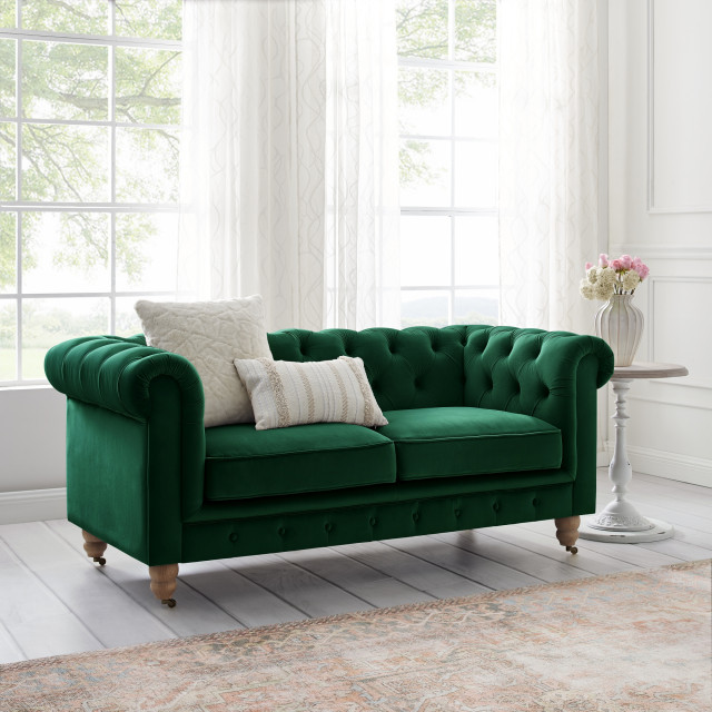 View of Rustic Manor Maddie Loveseat Button Tufted - Eclectic - Loveseats - by ...