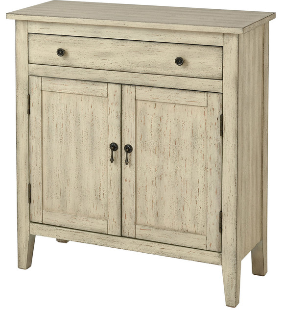 Holt Distressed Cream Cabinet Farmhouse Accent Chests And