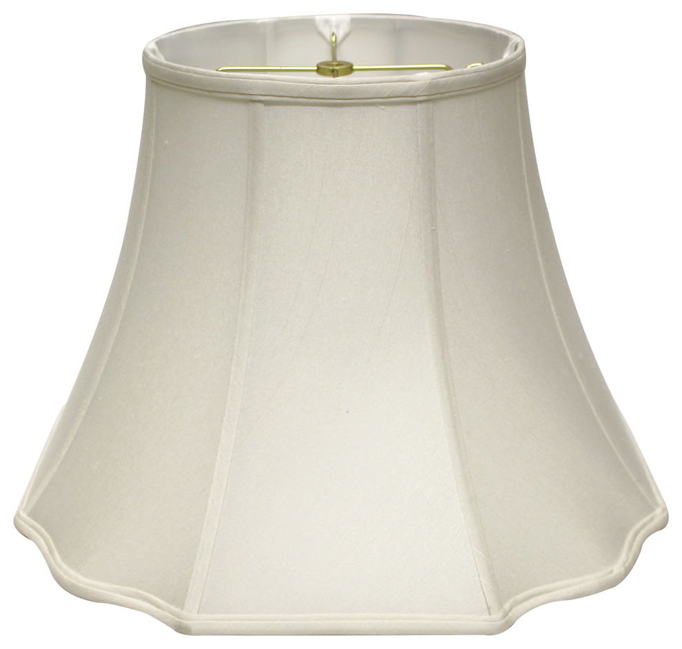 Slant Modified Fancy Octagon Softback Lampshade With Washer Fitter, White