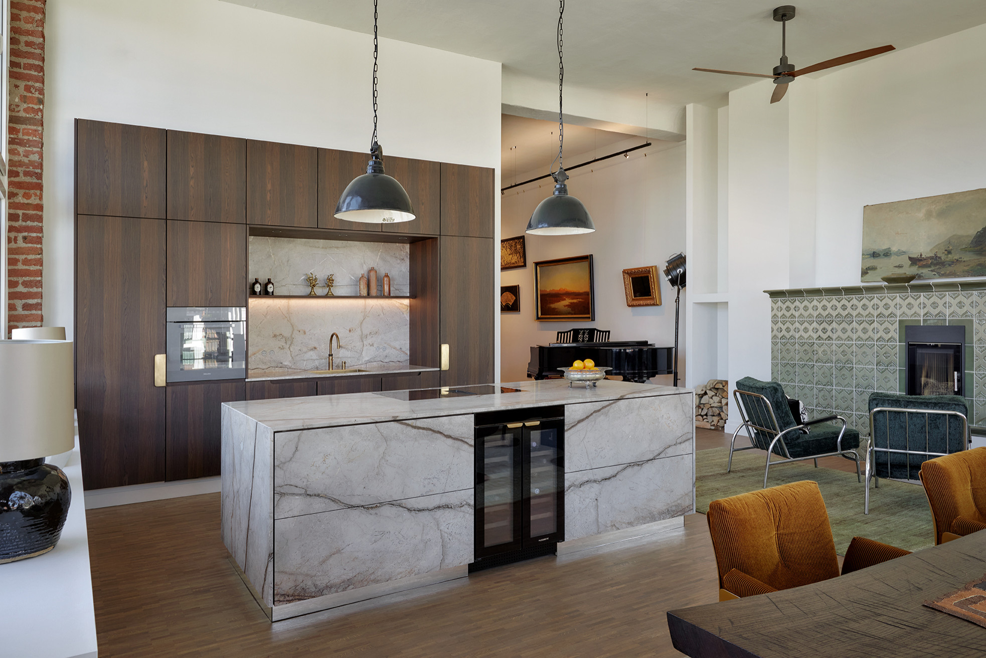 Küche und Kachelofen