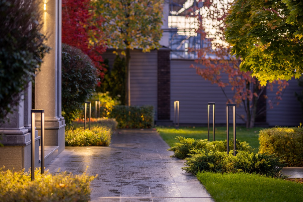 Освещение фасадов и участка д. Раздоры