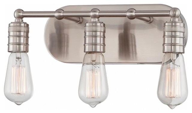 Minimalist Edison 3-Light Bath Light