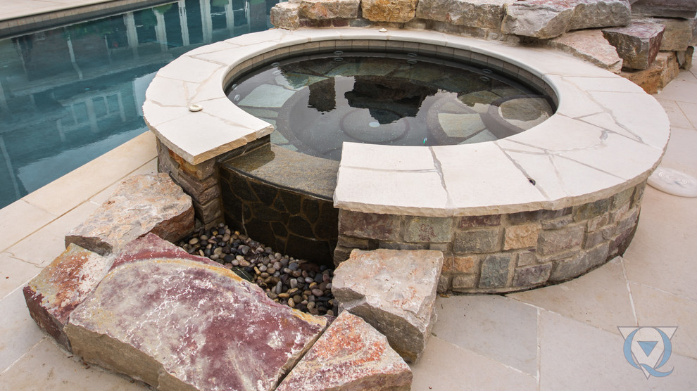 Inspiration for a large rustic backyard rectangular lap water slide remodel in Chicago