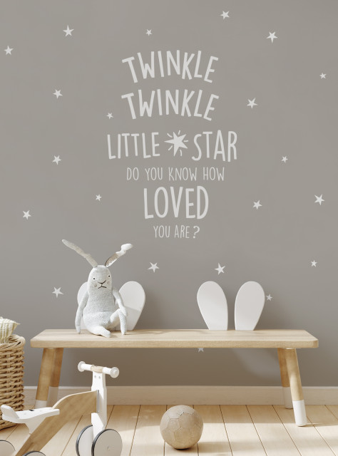 Twinkle Twinkle Little Star Wall Decal, White