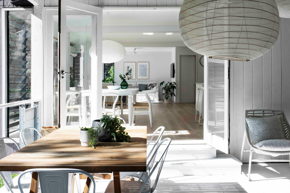 This is an example of a beach style verandah in Central Coast.