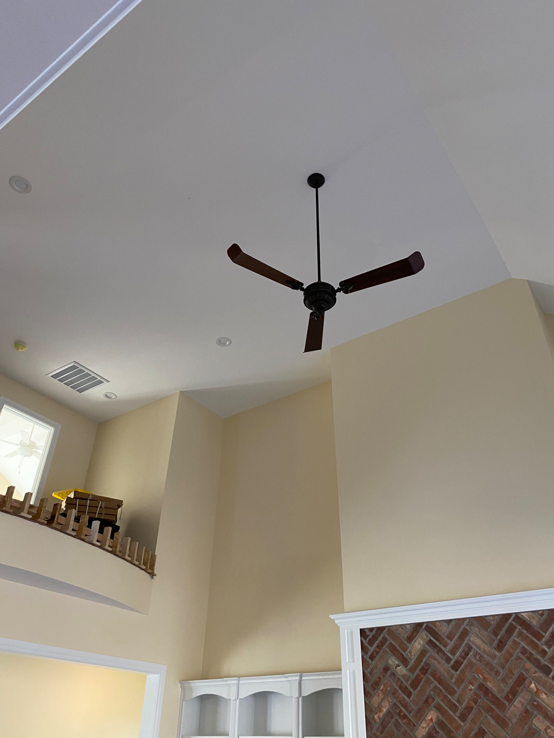 2 story ceiling in living room