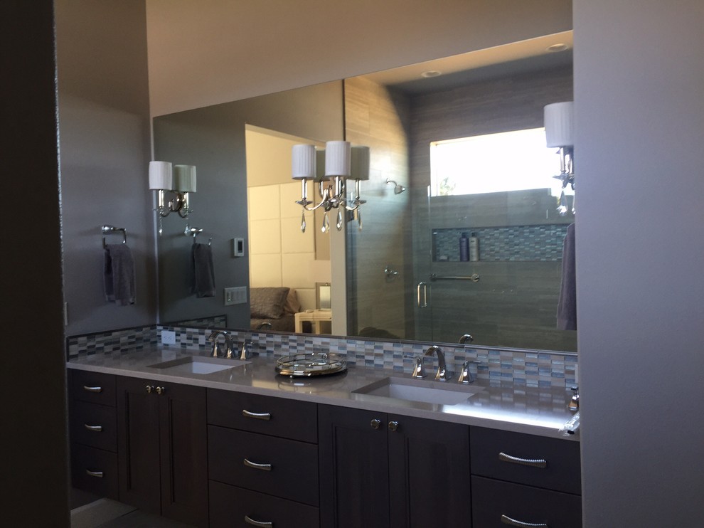 Inspiration for a contemporary bathroom remodel in Other