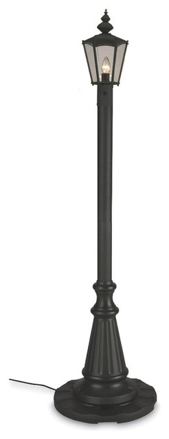 Cambridge Single Lantern Patio Lamp, Black