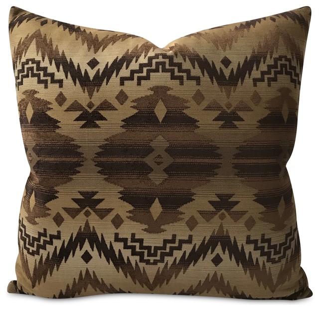 Southwestern Brown Woven NavajoStyle Pillow Cover 24"x24