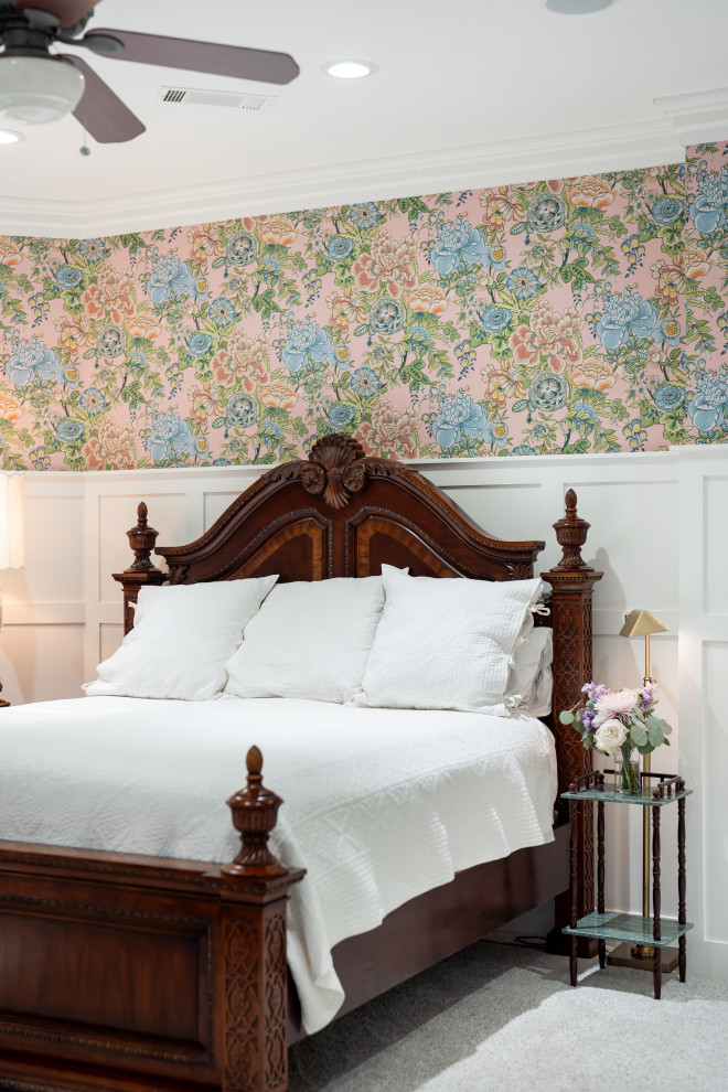 Blue Blossom | Wallpaper + Board & Batten