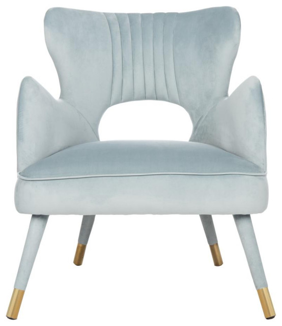 Blair Wingback Accent Chair, Slate Blue