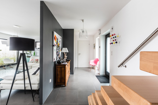Maison passive proche de Mulhouse moderno-ingresso