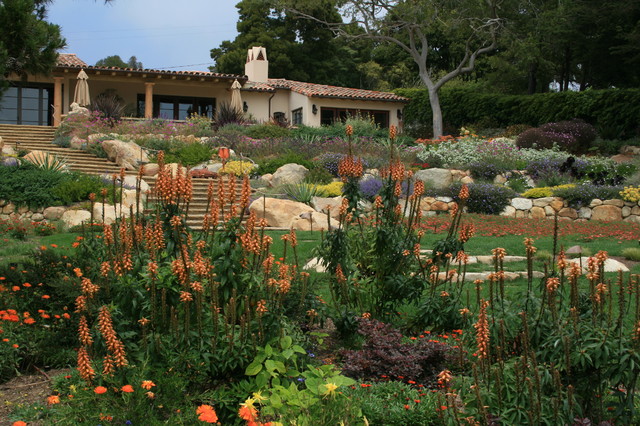 Pat Brodie Landscape Design Mediterranean Garden Santa