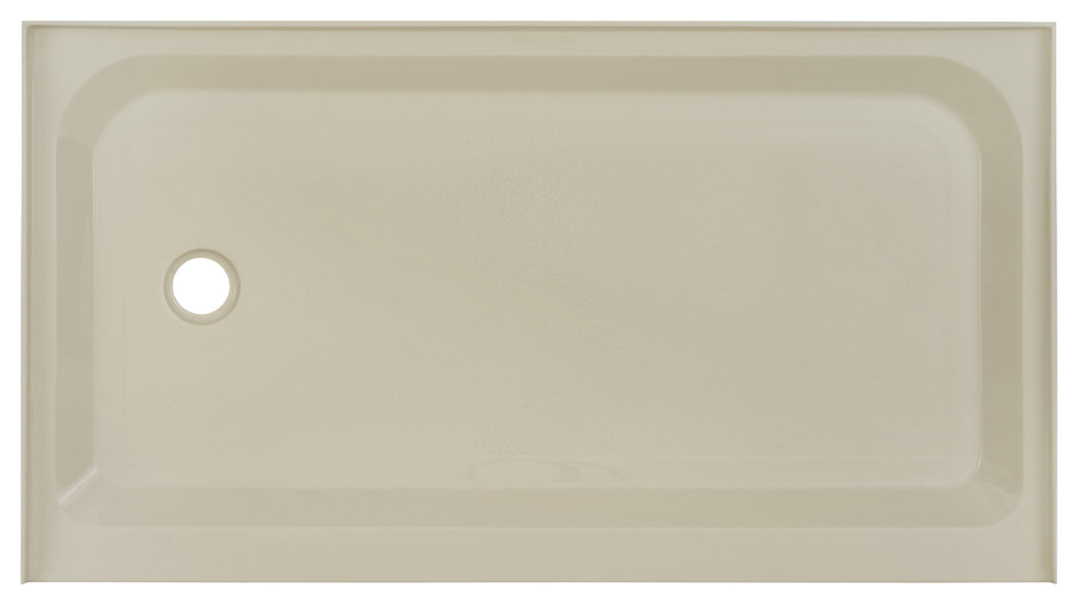 Voltaire 60x36 Single-Threshold, Left-Hand Drain, Shower Base, Biscuit