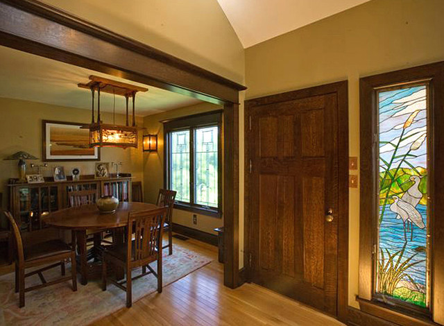 Custom Door In Quartered White Oak With Adjacent Door