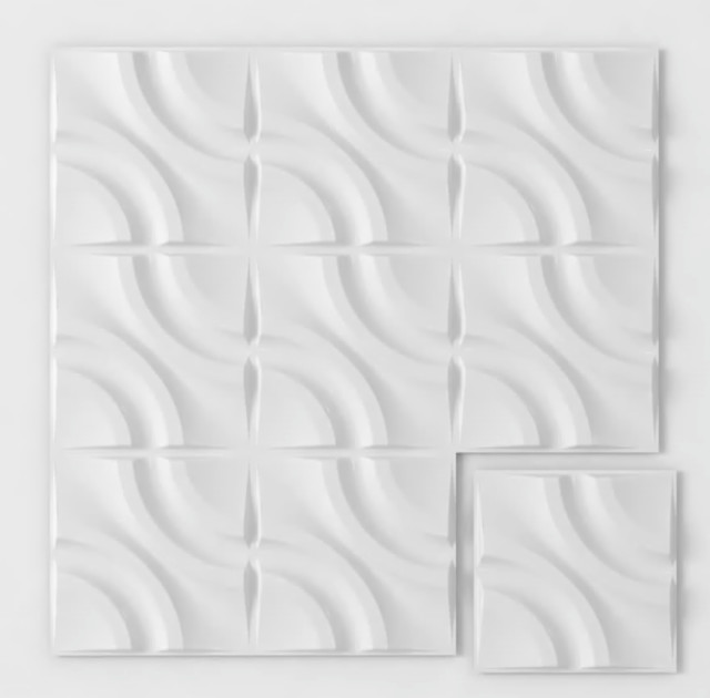 Droplets By Arte Forms Designer Paintable 3d Wall Panels Matte White