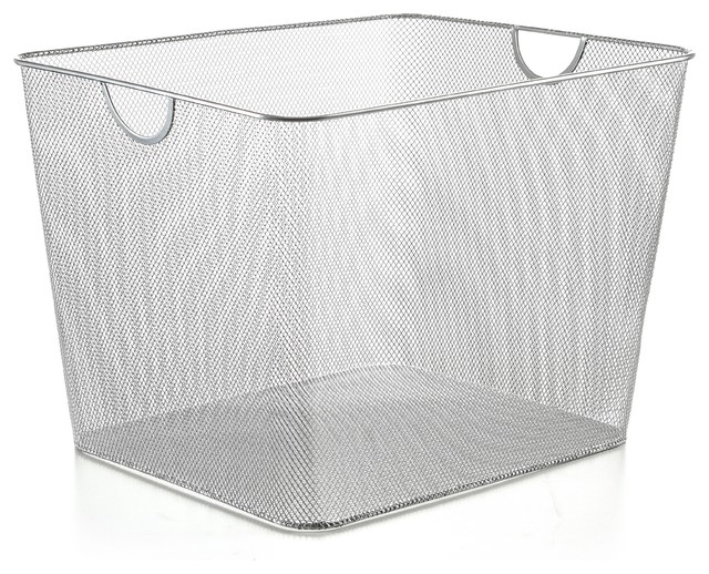 Mesh Open Bin Storage Basket Organizer For Toiletries Detergents