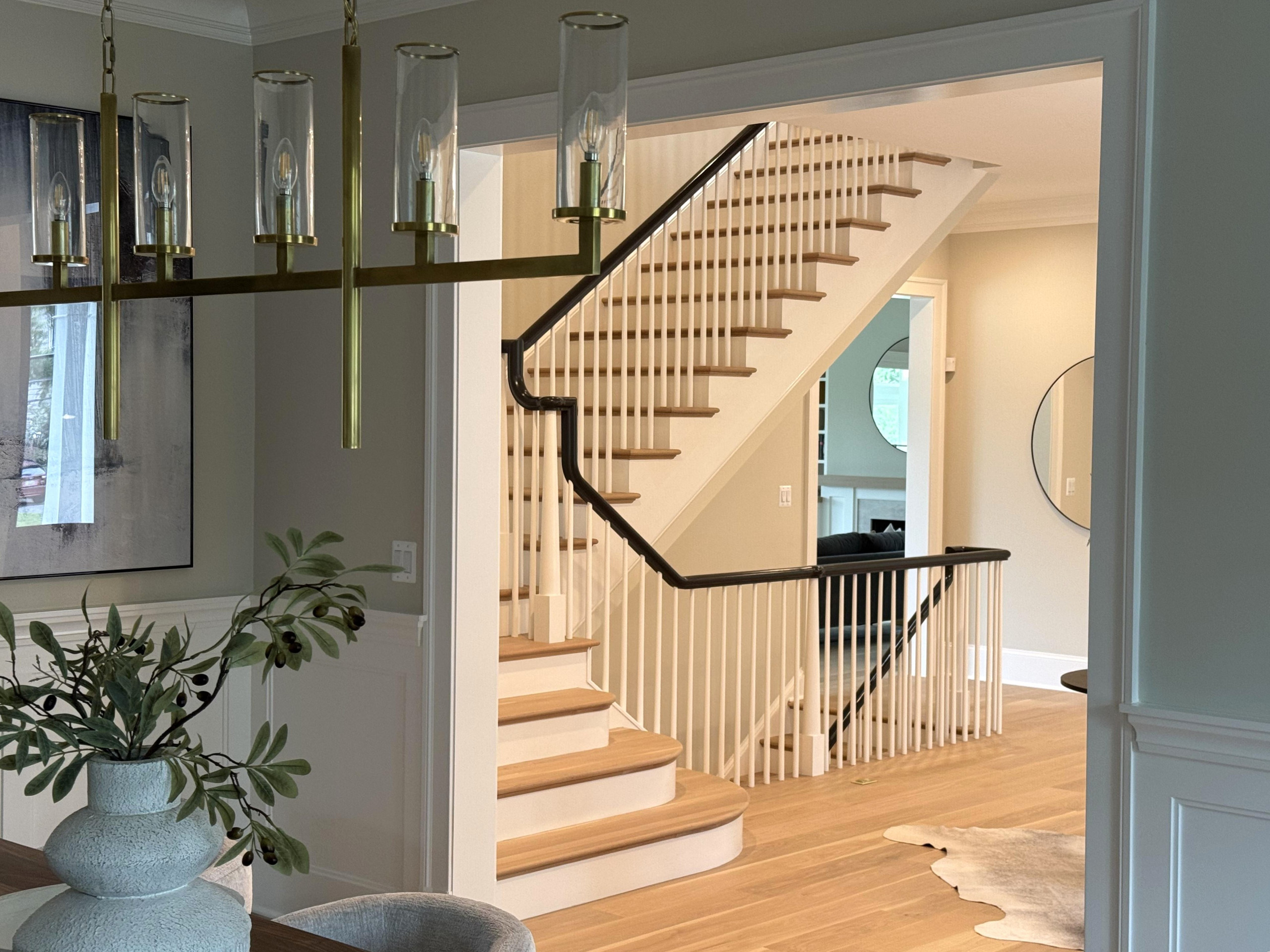 138_Elegant Double Bullnose Entry Stair, Bethesda, MD 20814