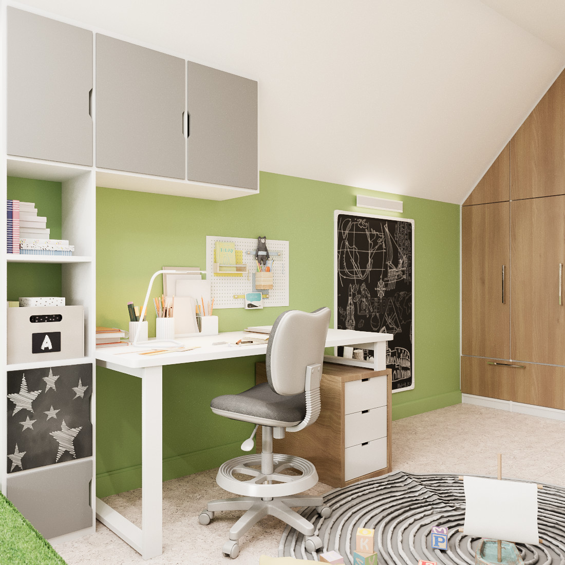 Коттедж с тремя детскими, 224 м2