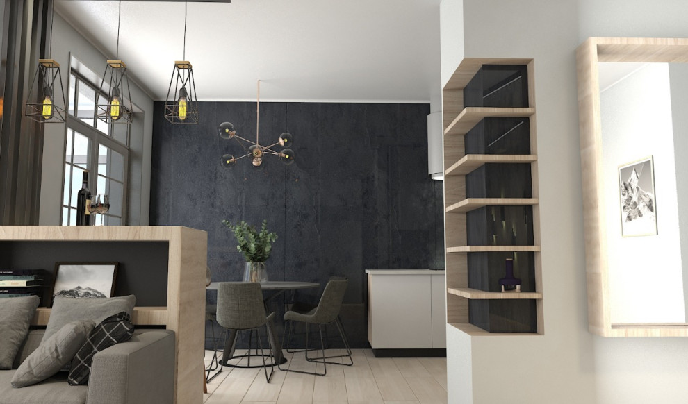 Дизайн проект в стиле  Хай тек  96 кв.м