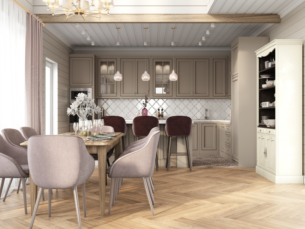 Дом в пудровых тонах