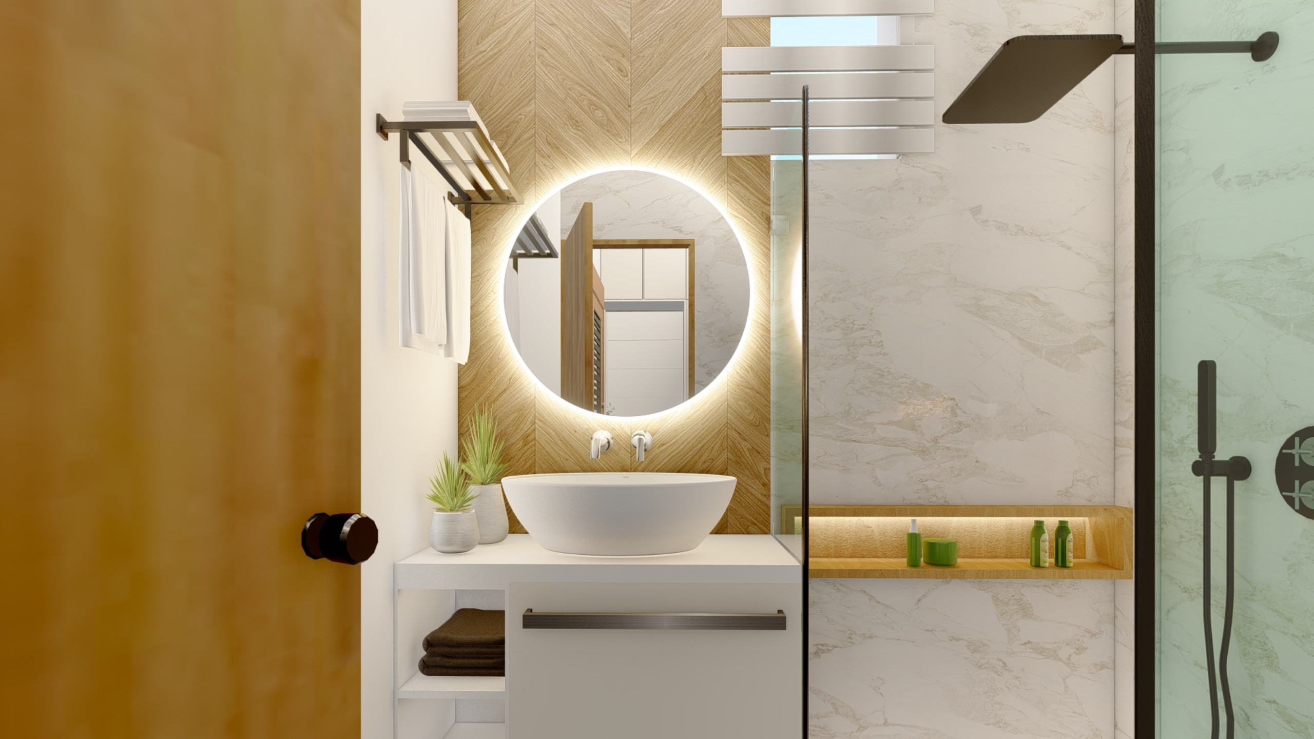 Airy Modern Bathroom in Tunbridge Wells