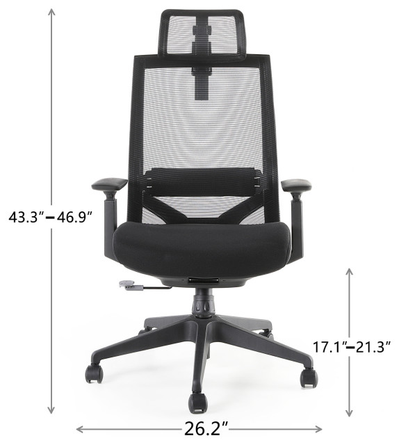 Home Office Swivel Ergonomic Executive Desk Mesh Task Chair High ...