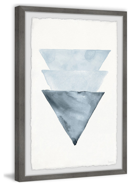 "Triangles Overlap" Framed Painting Print, 16"x24"