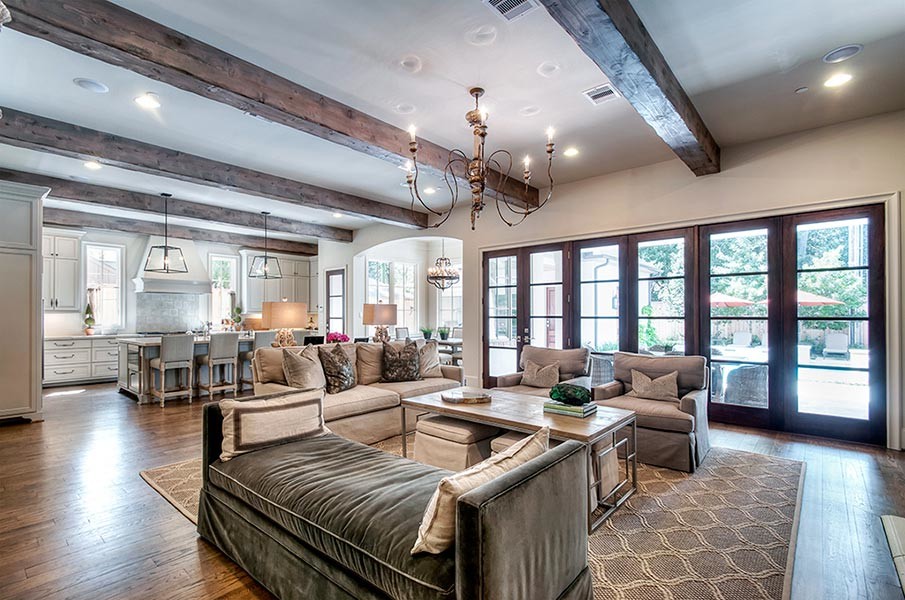 Reclaimed Wood Beams - Contemporary - Living Room 