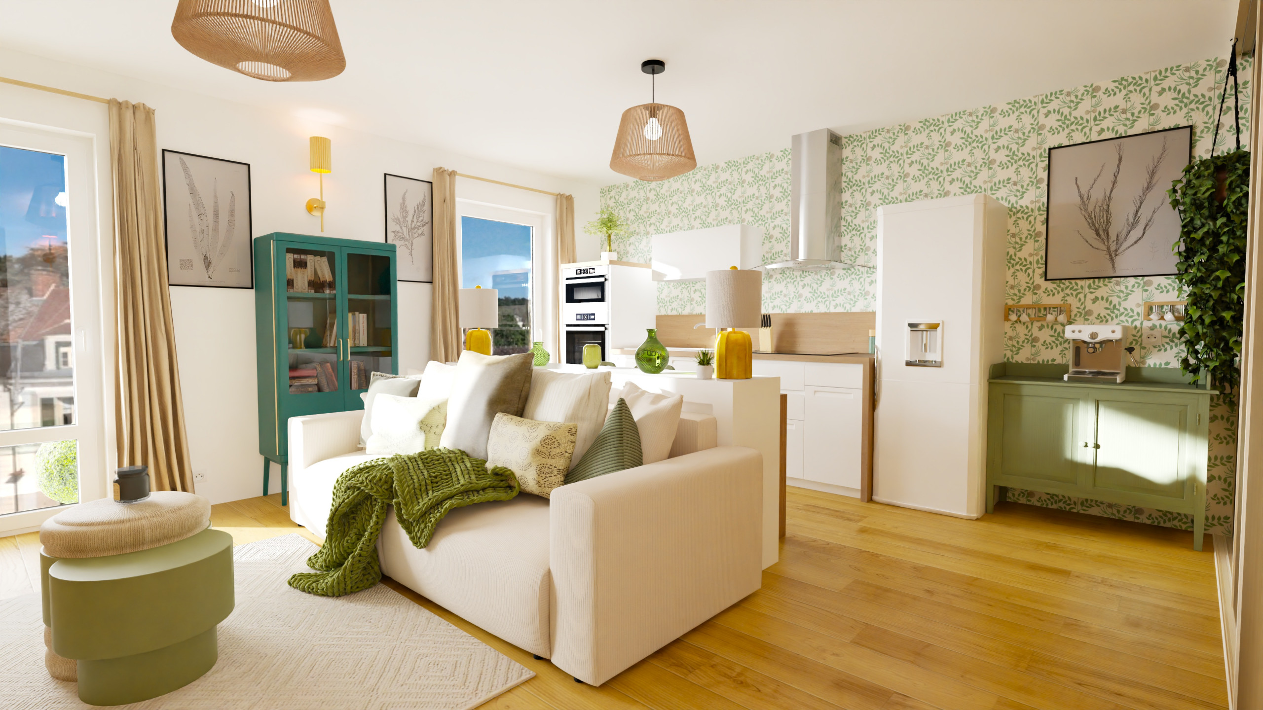 Aménagement total d'un appartement de 45 m²