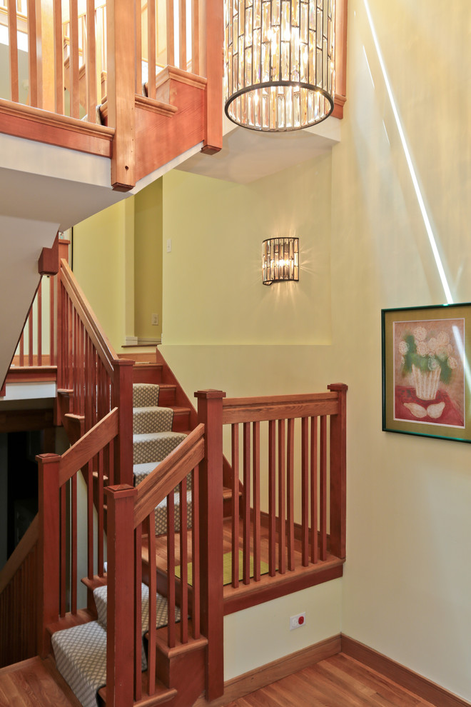 Photo of a transitional staircase in San Francisco.