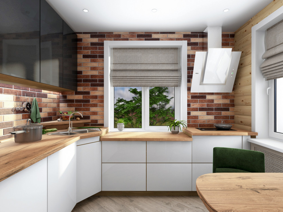 Блок-хаус в интерьере небольшого частного дома