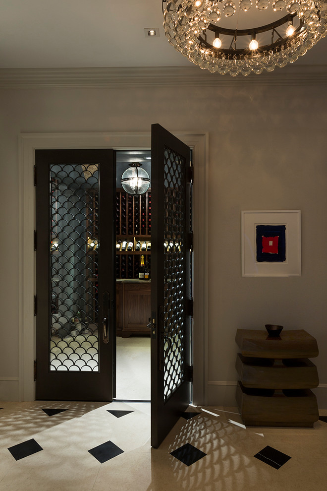 Inspiration for a transitional wine cellar in San Francisco.