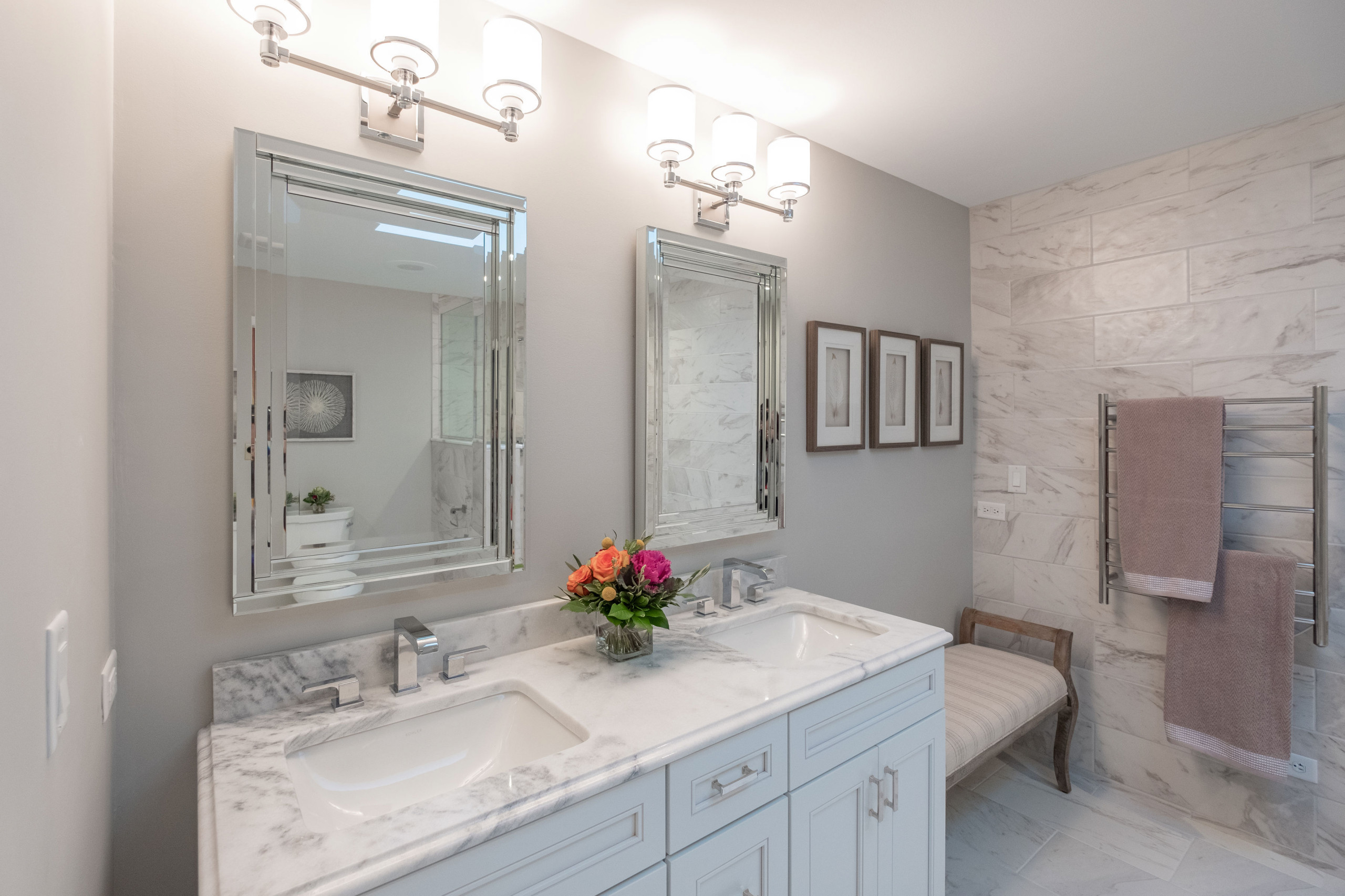 Porcelain Carrara Master Bathroom