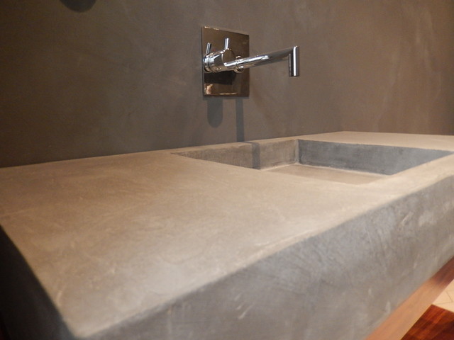 Mikrosement baderom - Micro cement bathroom eclectic