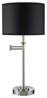 Hampton Bay Brushed Nickel Table Lamp: Murray Collection Table Lamp EP1318SBA