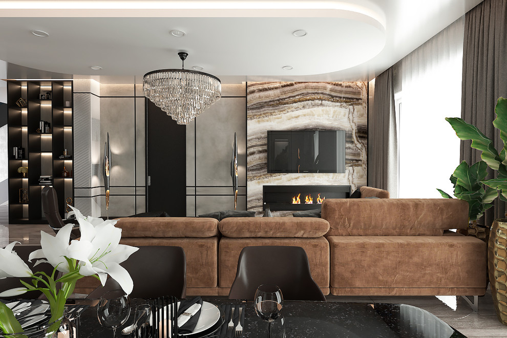 Дизайн гостиной в загородном доме, г. Ялта