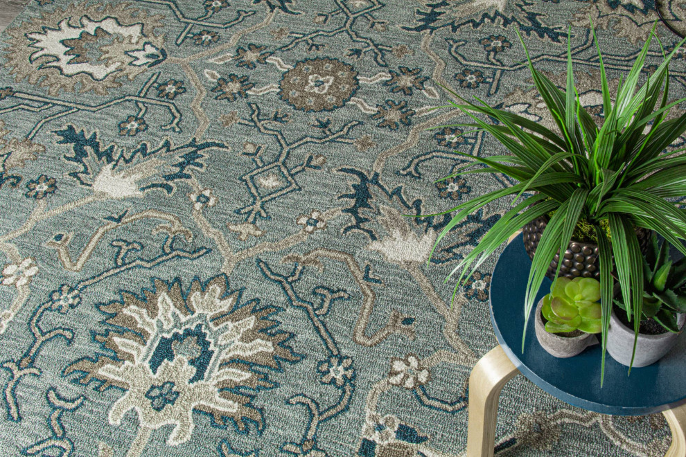 Blair MicroHooked Area Rug, Aegean, Rectangle, 7'6"x9'6