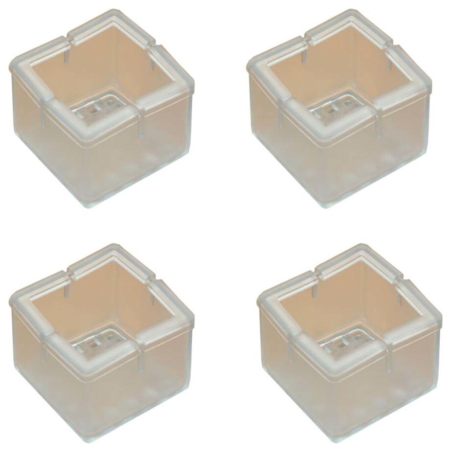 24-Piece Transparent Silicone Chair Leg Caps Furniture Floor Protectors