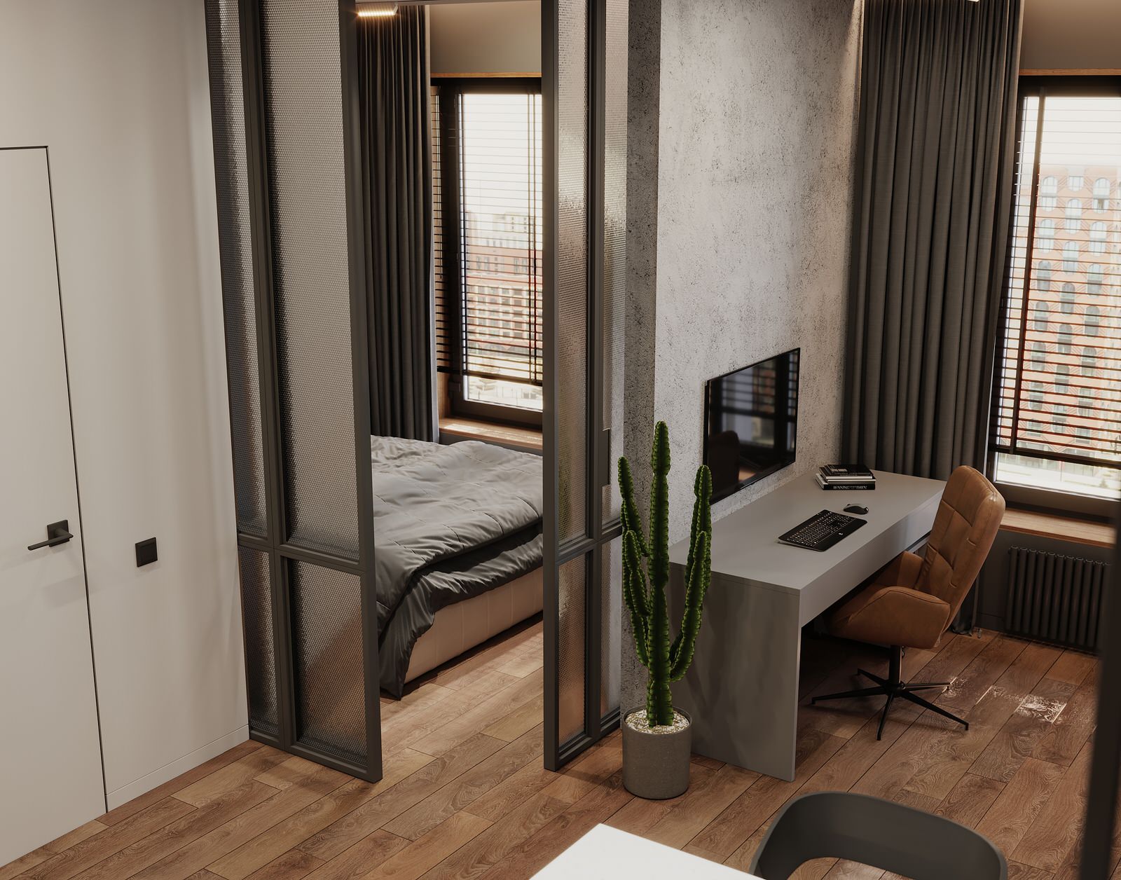 Дизайн интерьера 1к квартиры в ЖК Зиларт