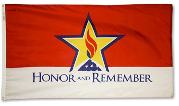 Honor and Remember, 2'x3' Nylon Flag