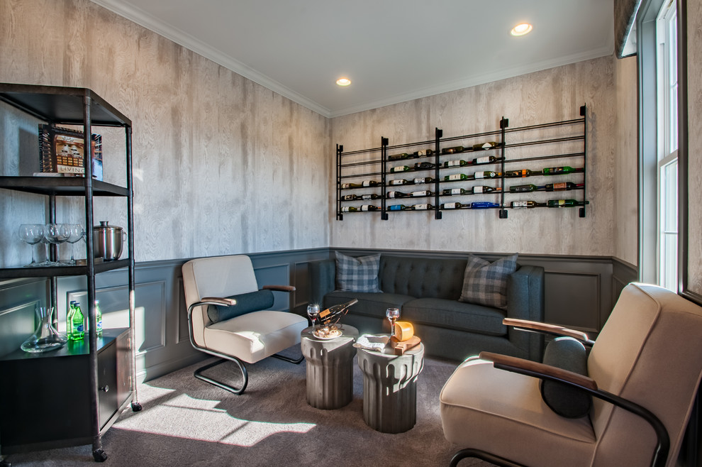 Inspiration for a transitional home bar remodel in Cincinnati